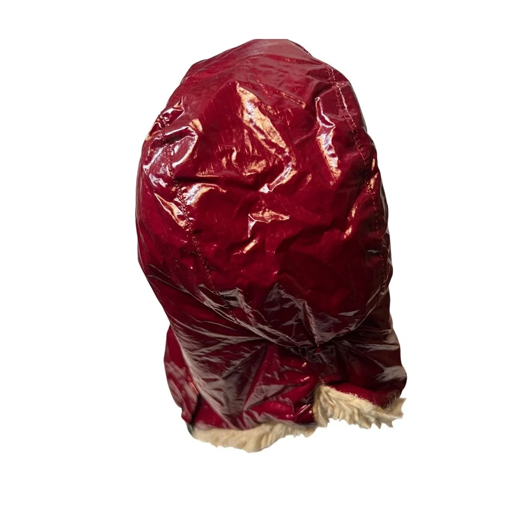 7 A.M. Enfant Polar Hat 200 CH200 Burgundy Faux Fur Trapper‎ Medium 1-2T